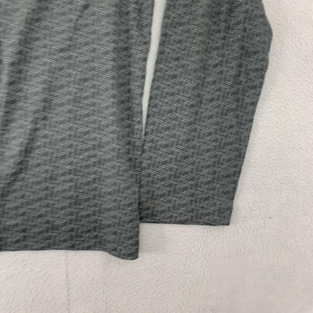 Awearness Kenneth Cole Polo Shirt Mens 2XL Gray Slim Fit Long Sleeve Geometric - Picture 15 of 16